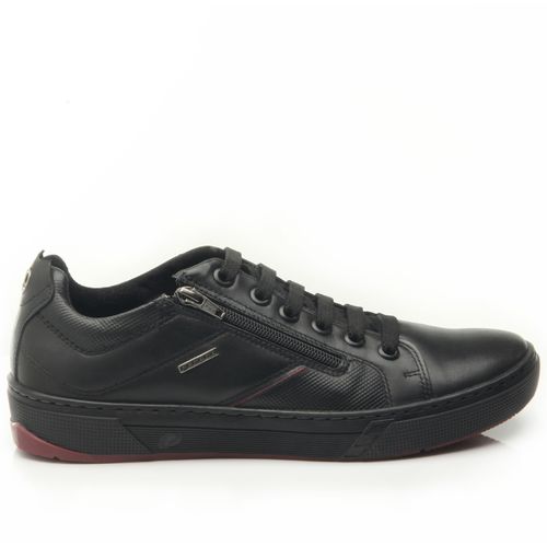 Sapatênis Pegada Masculino em Couro Preto 118902-09 - pegada