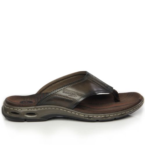 Chinelo Pegada Masculino em Couro Cravo 530641-03 - pegada